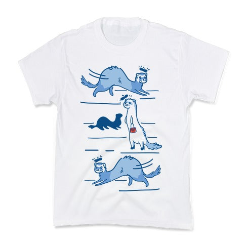 French Fashion Model Ferrets Kid's Tee